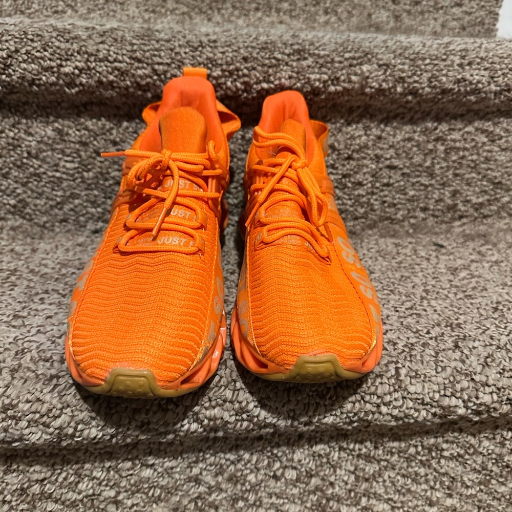 Vibrant Orange Athletic Sneakers